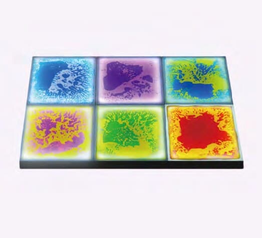 Liquid tiles and sensory floor for a Snoezelen space